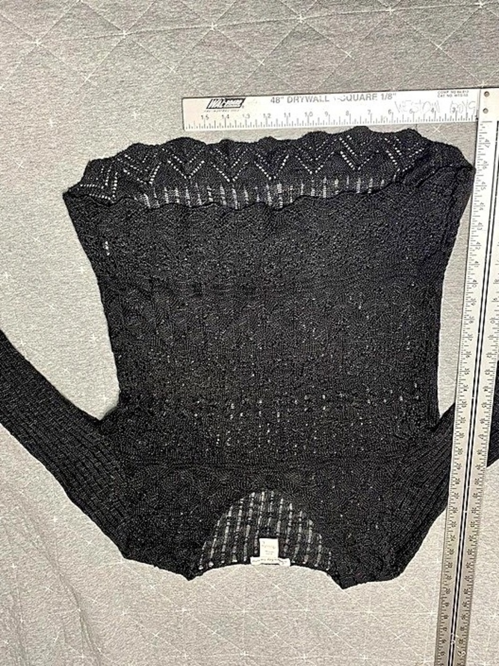 American Rag Cie Black Crochet Open Knit Size Large